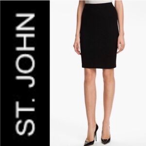 St. John Classic Black Knit Skirt